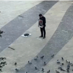 Saat 09.05’te duygulandıran görüntü: Çevredekiler kayda aldı